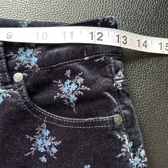 Rebecca Taylor La Vie Celeste Floral Velvet Jacket AND Pant Set XS Pant Sz 25 - Picture 9 of 16